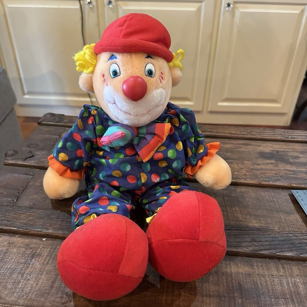 Vintage Circus Clown Plush 20 Inch Commonwealth Toys Stuffed Animals